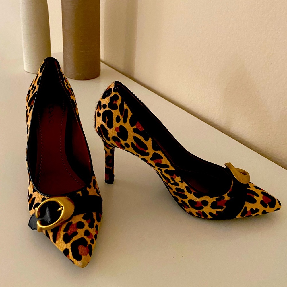 Waverly 85 Calf Hair Animal Print Pumps